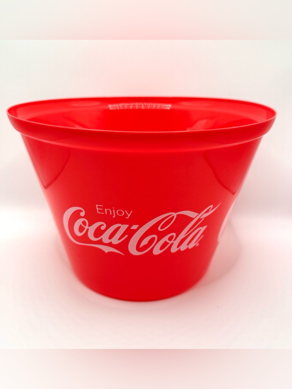 2 Coca-Cola Red Party Tubs with White Logo